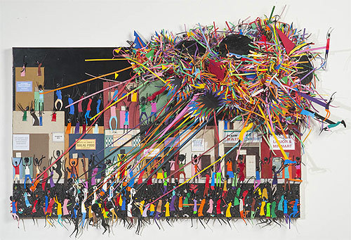 collage artist devin troy strother #cutting #illustration #collage #paper