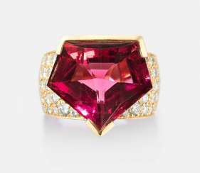 Turmalin-Brillant-Ring