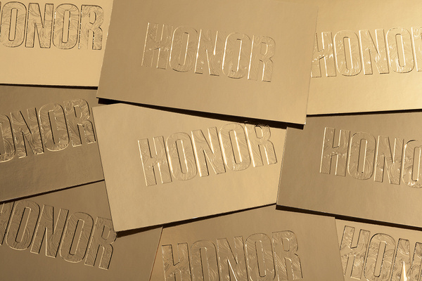 Honor #invite #goldfoil #hightide #honor #deboss #gold #hightidecreative #fashion