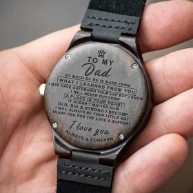 To Dad From Son - Always & Forever - Wood Watch WH-DF20B86 - gifts for father to be