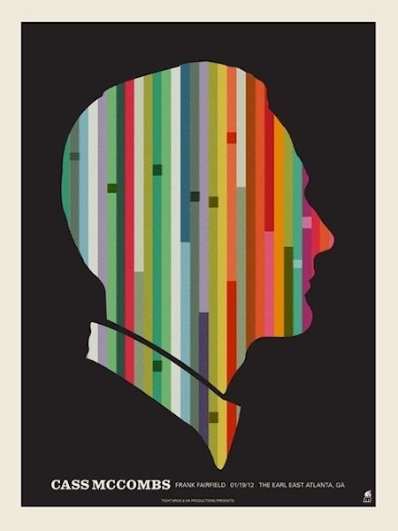 Cass McCombs concert poster by Methane Studios - Methane Studios - Gallery #gig #print #color #screen #silhouette #poster