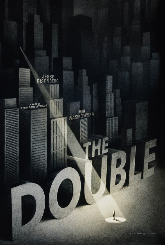 The Double - Poster Art by Warren Holder #film #text #white #city #black #illustration #double #poster #and #spotlight