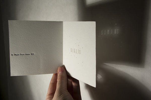 Sirius meganprycedesigns.com #making #constellation #cut #sirius #design #letterpress #book #laser #stars #artist