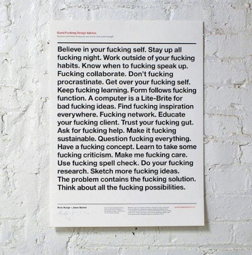 Typeverything.com - Good fucking advice using fucking Helvetica.(ViaÂ nevver) #type #helvetica #minimal