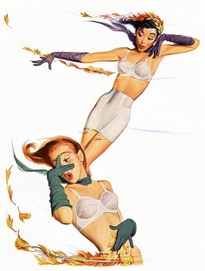 Demekin The Tumblr #illustration #girls #vintage #painting