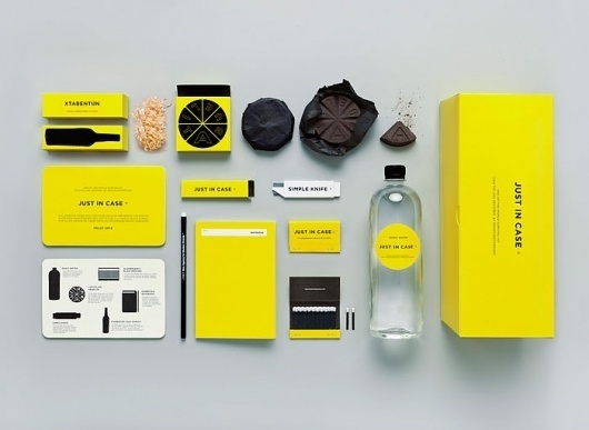 End-of-the-world survival kit | BLDGWLF #just #branding #in #yellow #black #chocolate #case #identity #logo