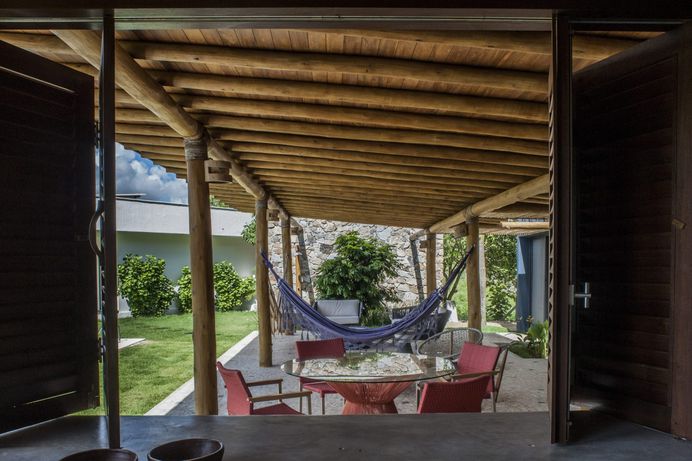 Bamboo House in Rural Brazil by Vilela Florez