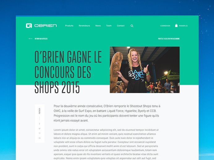 News typography post ecommerce colorful shop obrien grid green blog news webdesign surf