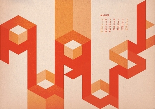 Hard to Read Calendar - 2010 on Typography Served #calendar #geometric #typography