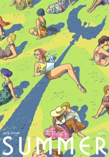 Summer - Jack Dylan #vector #montreal #design #park #illustration #poster #summer #green