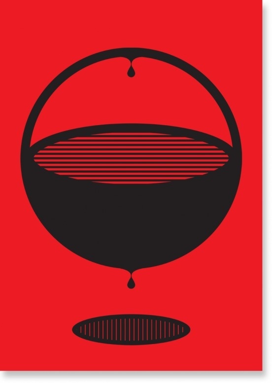 Dot by Savas Ozay #red #black #illustration #pill #poster
