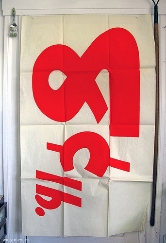 Wary Meyers #red #sign #big #scents #store #large #grocery #number #folded #poster