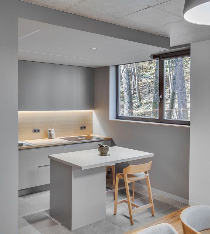 Monochromatic House in Vilnius: The Greywall 3