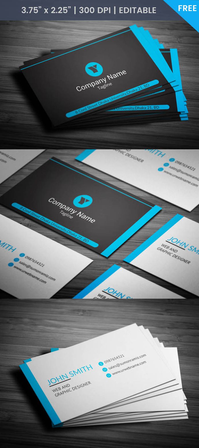 Free Black Web Designer Business Card Template