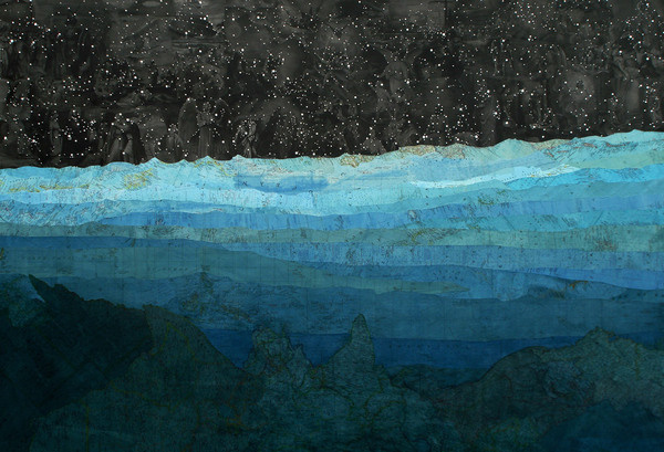 Matthew Cusick : Paintings #ocean #sky #map #sea #art