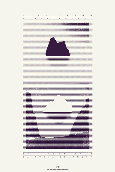 Nils Frahm | Julie Normal #screen #print #adrien #houillere