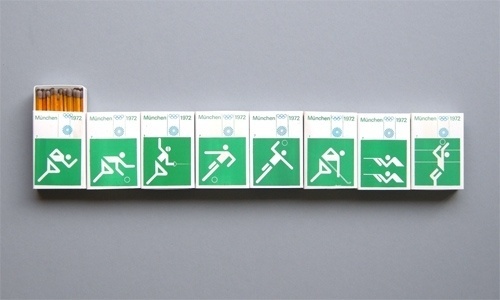 Otl Aicher 1972 Munich Olympics - Lighters Matchbooks and Matchboxes #otl #1972 #aicher #olympics #munich