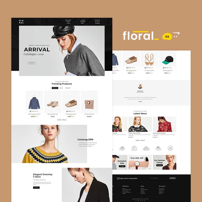 #Floral #Fashion #Boutique - #Opencart Multi-Purpose #Responsive #Theme | #TemplateTrip #eCommerce #Website #Template