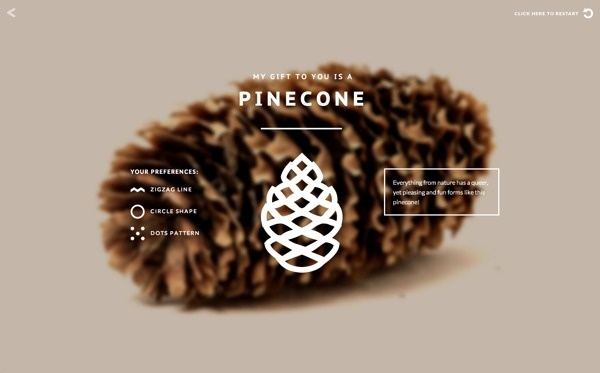 What's your object? on Behance #website #pinecone #typography