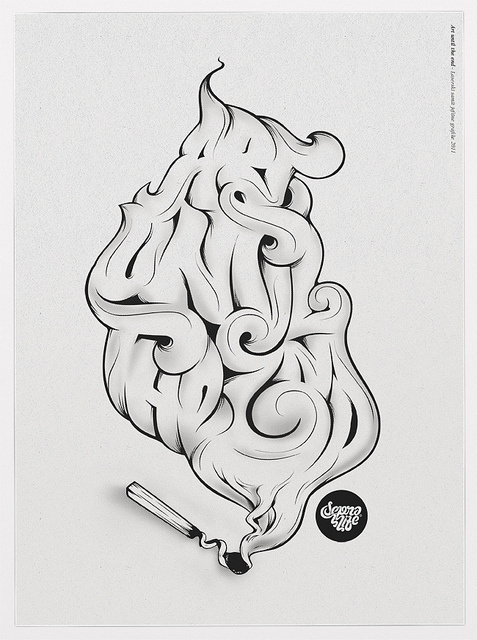 Art until the end #typography #lettering #illustration #drawing #smoke