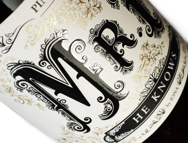 Mr. P (He Knows) Wine label design on Behance #type #bottle #wine #typography