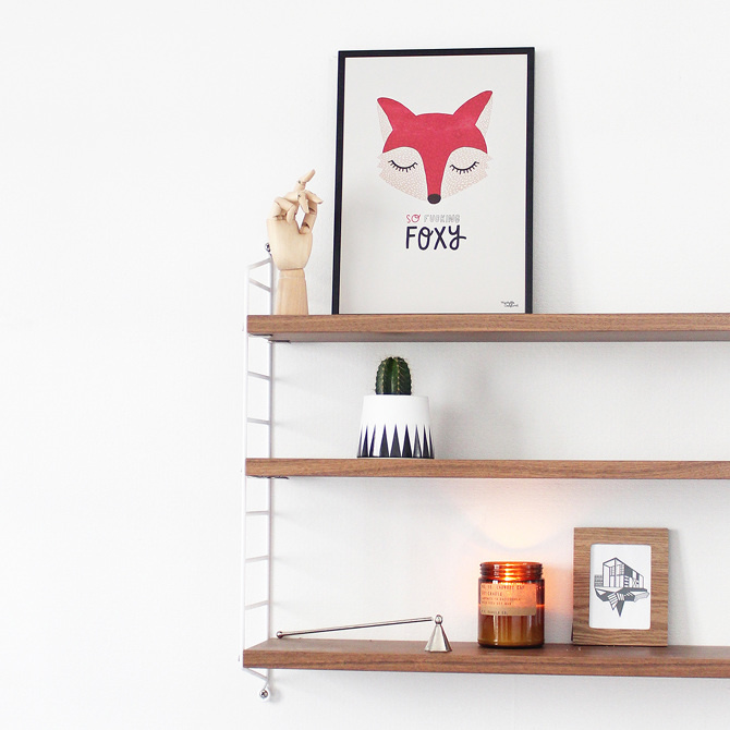 #nordic #design #graphic #illustration #danish #simple #nordicliving #living #interior #kids #room #poster #foxy #fox #red #animal