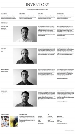 Inventory Magazine on the Behance Network #web #awesome