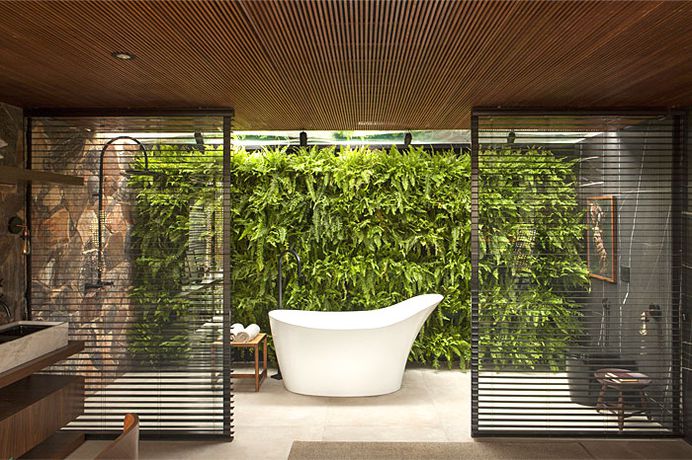 Residential Oasis in Sao Paulo - InteriorZine #architecture #house #home #decor #interior #bathroom