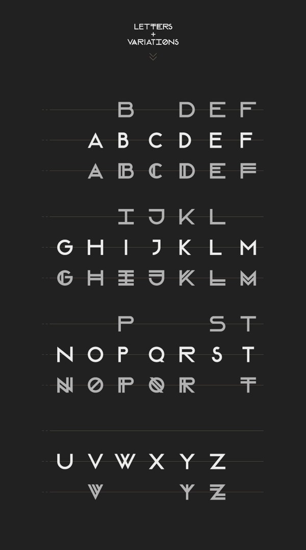 Modular Font #font #vector #white #avant #black #letter #uppercase #futura #garde #typography