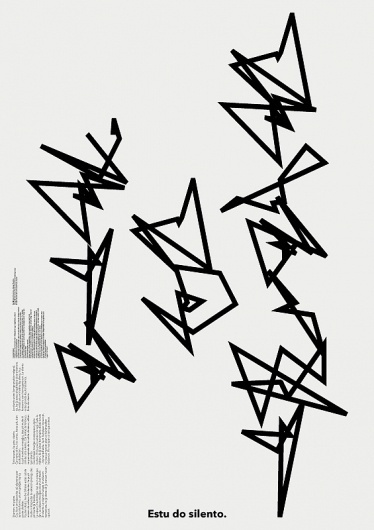 Estu do silento. (Vasil Artamonov, Alexey Klyuykov) | advancedesign / graphic self-service #gallery #white #black #poster #and #czech