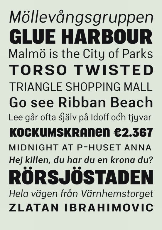 Malmö Sans by Martin Lexelius #font #serif #sans #fountain #type #typography