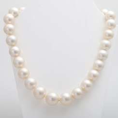 Necklace, large South seas cultured pearls