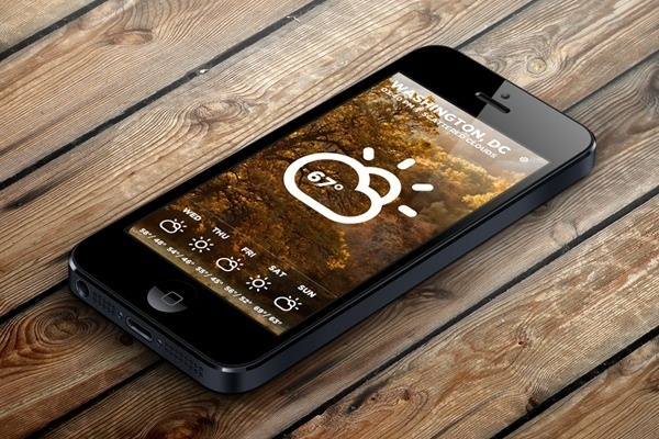 Morning Rain - iOS Weather App #rain #mobile #morning