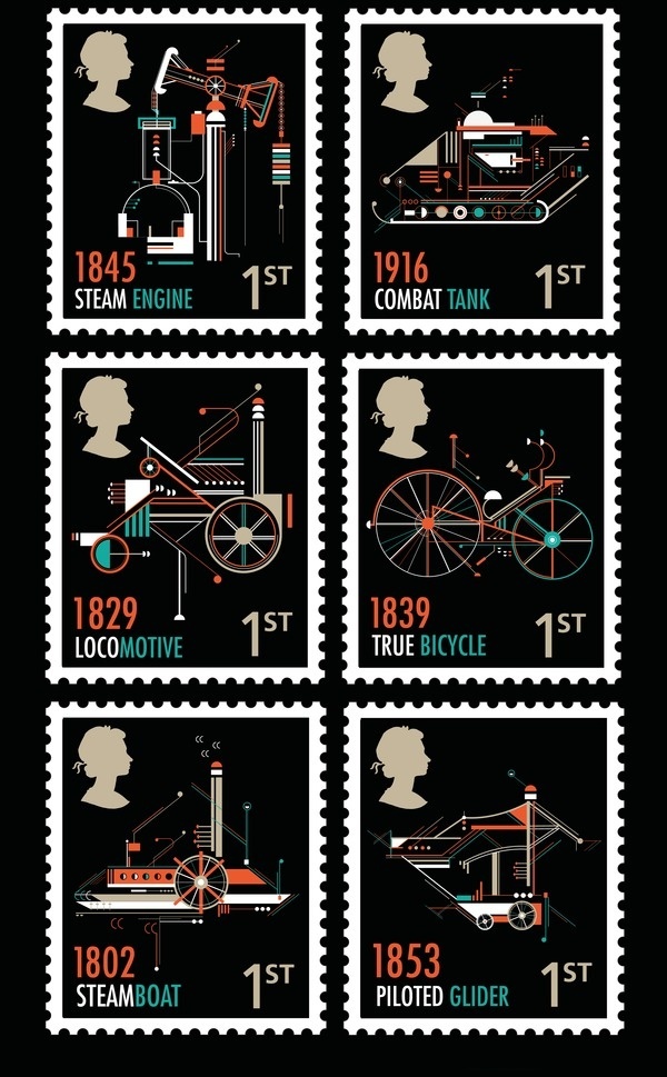 RSA Stamps on Behance #post #stamps #design #graphic