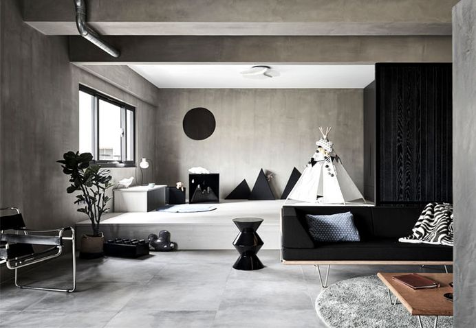 Industrial Decor and Japanese Lifestyle Interplay in Apartment by HAO Design - InteriorZine
