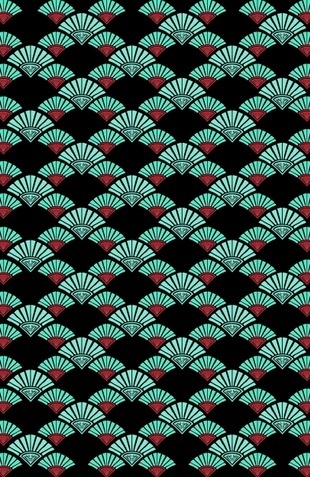 "Turquoise Night" #Japanese #pattern #design #decor #home #curtains #pillows #turquoise