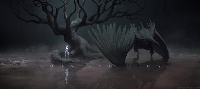 Lookout by jameszapata on deviantART #crow #and #moon