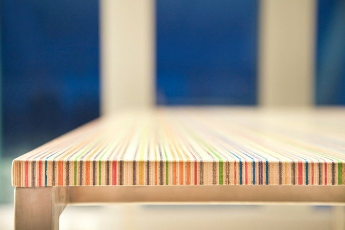 Core77 / The Deckstop: Desktops Made From Trashed Skateboard Decks #trashed #wood #furniture #decks #skateboard #table