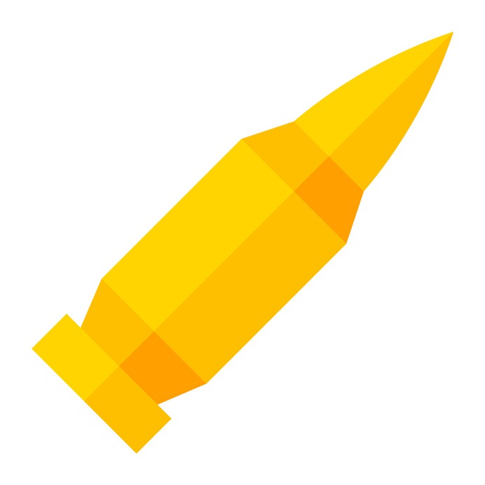 See more icon inspiration related to bullet, gun, shot, weapon, shoot, crime, war, ammunition, miscellaneous and cartridge on Flaticon.