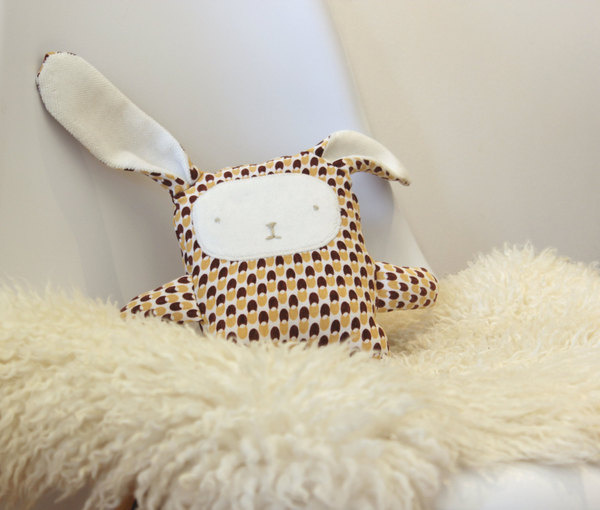Bunny Plush Nursery Decor Eco Friendly Upcycled Fabric Handmade #upcycled #plush #stuffed #rabbit #handmade #plushie #softie #cabane #toy