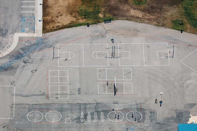 Karl Hab Captures Stunning Views of LA's Tennis and Basketball Courts From Above