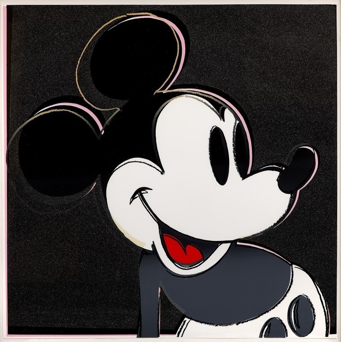 Andy Warhol - Mickey Mouse #andy #mickey #mouse #museum #board #screenprint #warhol #on #disney #lenox #art