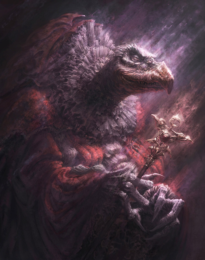SkekSil, The Chamberlain #fantasy #baddie #crystal #bird #skeksis #illustration #film #monster #evil #dark