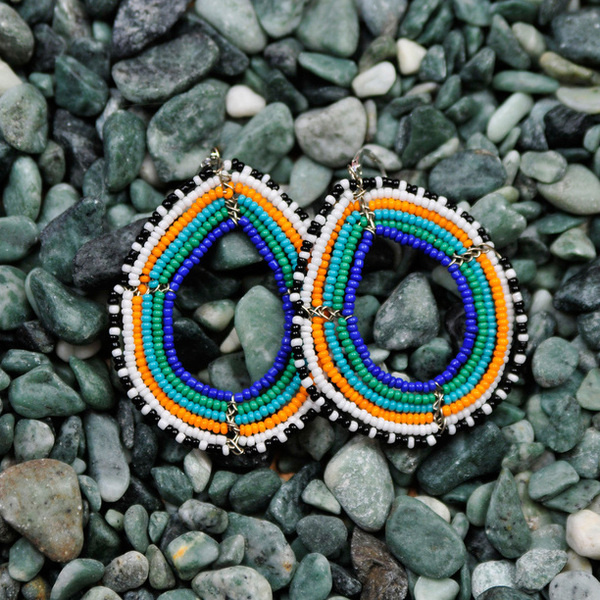 Lou Bead Earring Tribal jewelry, earrings, multi #beads #earrings #jewelry