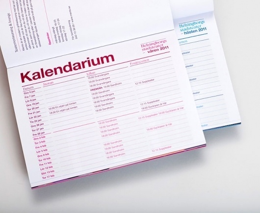 WE RECOMMEND Helsingborg City Theatre #print #design #calendar #danish #werecommend