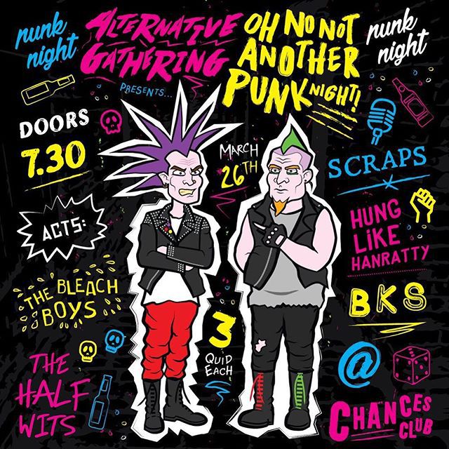 Not Another Punk Night... By Ashwin Kandan / Shwin #illustration #digitalart #illustrationoftheday #draw #illustrate #gfxmob #graphicroozane #designarf #graphicgang #vaniladesign #adobeillustrators #supplyanddesign #designspiration #vector #punk #camden #punkgig #gigposter #vectorart #drawing #neon #typography #typematters #typetopia #typographyinspired #typespire #graphicdesigncentral #punkrock #weareillustration