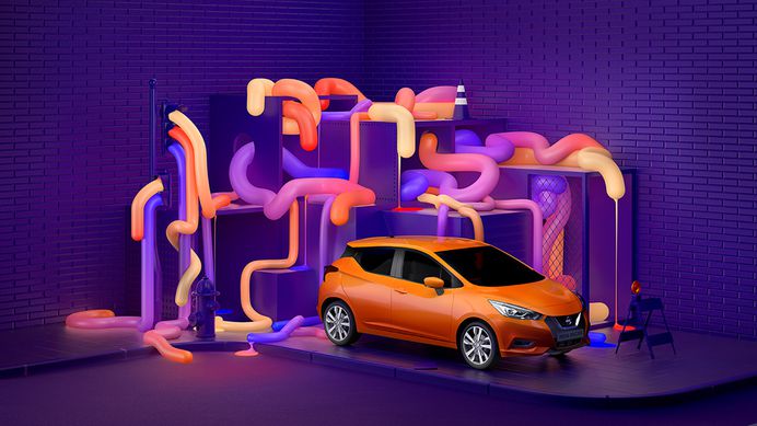 Ahead of the launch of the new Nissan Micra, design studio TAVO developed an inspiring graphic campaign for the new car model, focusing on its bright colours. For more of the most beautiful designs visit mindsparklemag.com