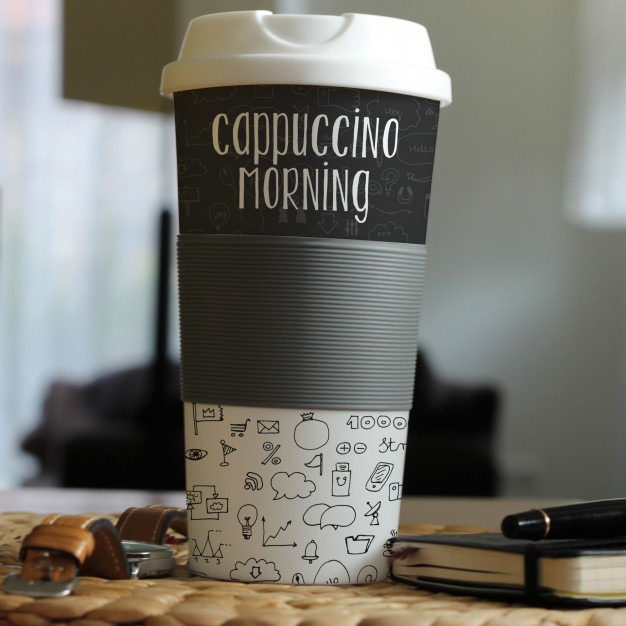 Café capuchino Free Psd. See more inspiration related to Logo, Mockup, Office, Company and Cup on Freepik.