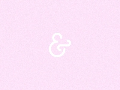 Dribbble - & by Jorge Martinez #ampersand #letter #pink #typography