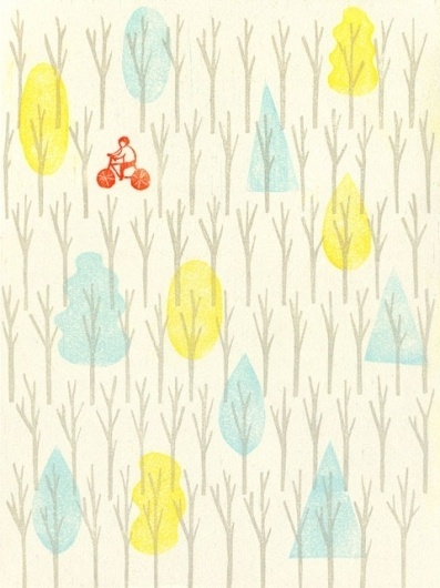 design work life » cataloging inspiration daily #lost #illustration #trees #bike